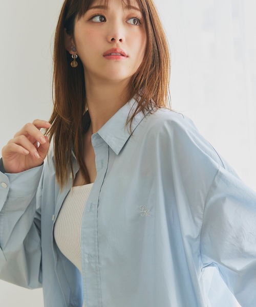 LANTINAM(ランティナム)の「【ユニセックス】ベーシックシャツ(シャツ/ブラウス・レディース・ピンク/ライトブルー・FREE)」の7枚目の写真