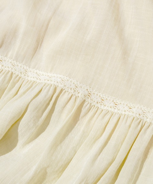 flower（フラワー）の「レーシーキャミワンピース（ワンピース・レディース・ホワイト/イエロー・FREE）」の12枚目の写真