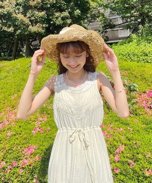 【全商品オープニング価格 特別価格】 セール】レーシーキャミワンピース（ワンピース）｜flower ルームウェア・パジャマ