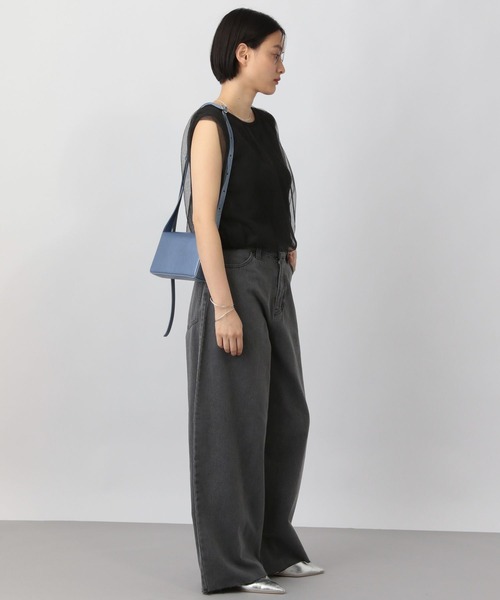 A part by(アパートバイ)の「スクエアミニショルダー(ショルダーバッグ・レディース・ブラック/ライトブルー・FREE)」の5枚目の写真