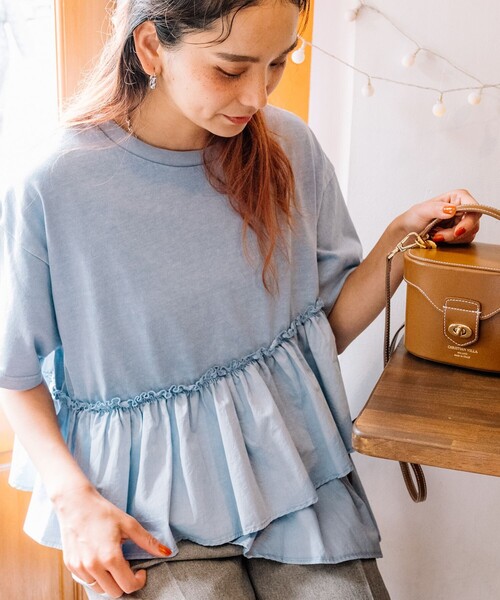 FREAK'S STORE（フリークスストア）の「裾フリル ピグメントTシャツ