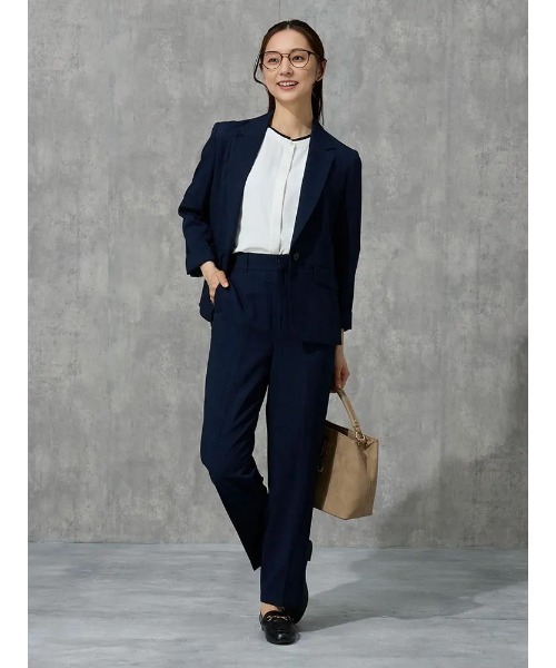 Perfect Suit FActory(パーフェクトスーツファクトリー)の「マットツイル 配色ブラウス オフホワイト/グレー/ブラック/ベージュ(シャツ/ブラウス・レディース・ブラック/オフホワイト/ライトグレー/ベージュ・M/S/L)」の6枚目の写真