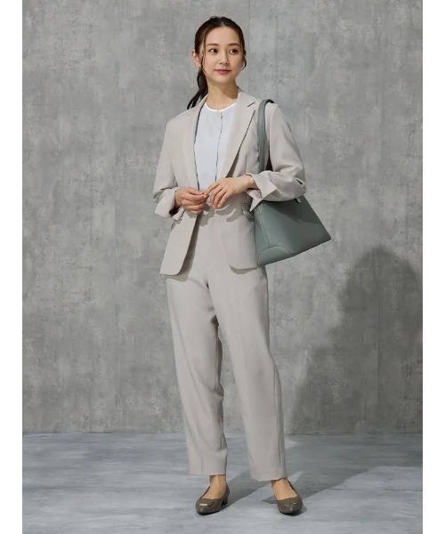 Perfect Suit FActory(パーフェクトスーツファクトリー)の「マットツイル 配色ブラウス オフホワイト/グレー/ブラック/ベージュ(シャツ/ブラウス・レディース・ブラック/オフホワイト/ライトグレー/ベージュ・M/S/L)」の19枚目の写真