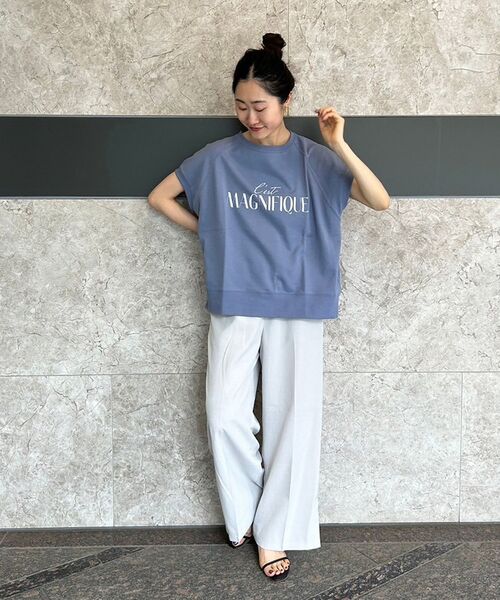 tシャツ ミニ裏毛ロゴフレンチプルオーバー レディース セール】ミニ裏毛ロゴフレンチプルオーバー（Tシャツ/カットソー