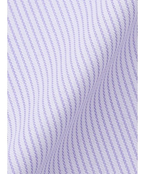 Perfect Suit FActory(パーフェクトスーツファクトリー)の「【形態安定】半袖ワイシャツ【クラシコ】先染めストライプ柄 グレー/サックス/ラベンダー(ビジネスシャツ・メンズ・ラベンダー/サックスブルー/グレー・M/S/3L/L/LL)」の6枚目の写真