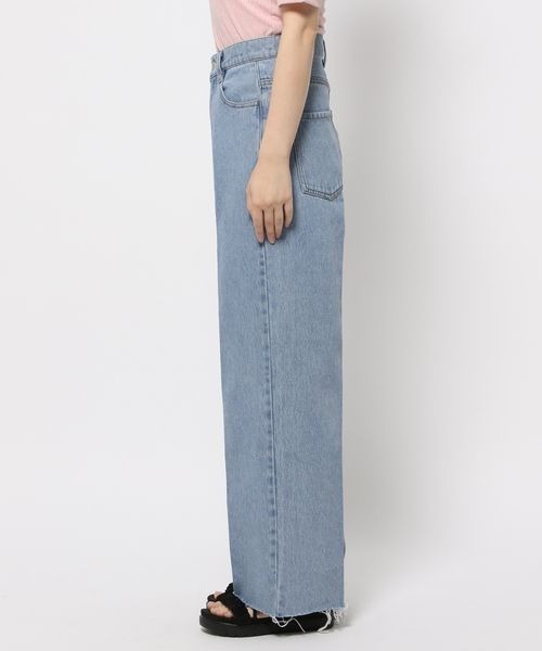 mysty woman（ミスティウーマン）の「【セルフカット可！美脚デニム】ストレートカットオフデニムパンツ 129880（デニムパンツ・レディース・ブラック/ブルー・SMALL/MEDIUM）」の17枚目の写真