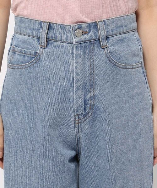 mysty woman（ミスティウーマン）の「【セルフカット可！美脚デニム】ストレートカットオフデニムパンツ 129880（デニムパンツ・レディース・ブラック/ブルー・SMALL/MEDIUM）」の15枚目の写真