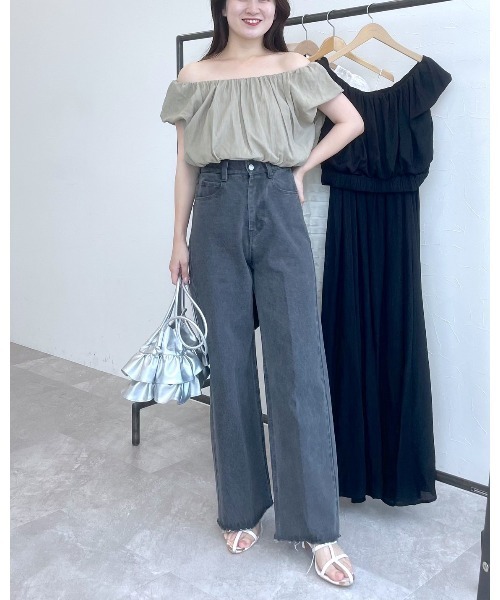 うみさん専用 セール】【セルフカット可！美脚デニム】ストレートカットオフ