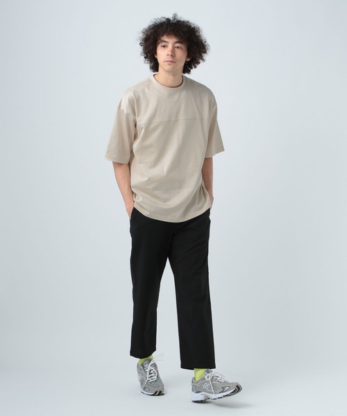 CHARI&CO（チャリアンドコー）の「【CHARI&CO SAFE RIDE for BAYFLOW】フットボールTシャツ（Tシャツ/カットソー・メンズ・チャコール/ライトベージュ・MEDIUM/LARGE）」の3枚目の写真