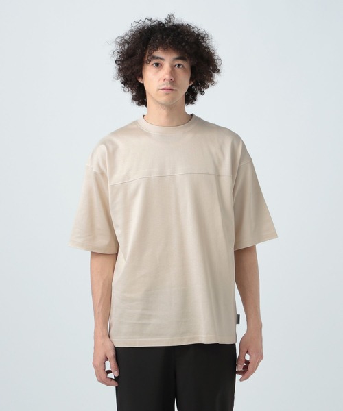 CHARI&CO（チャリアンドコー）の「【CHARI&CO SAFE RIDE for BAYFLOW】フットボールTシャツ（Tシャツ/カットソー・メンズ・チャコール/ライトベージュ・MEDIUM/LARGE）」の7枚目の写真