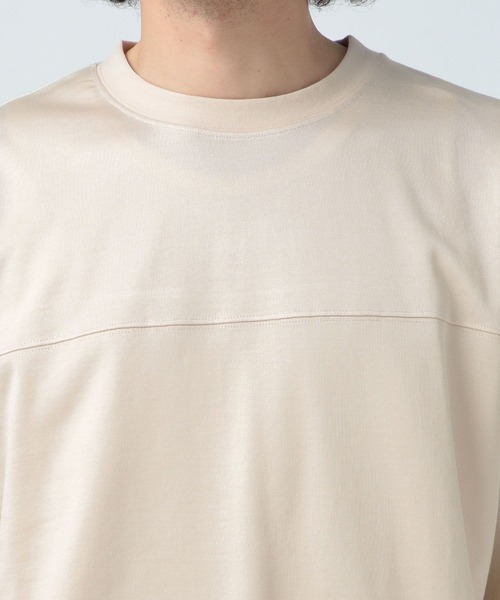 CHARI&CO（チャリアンドコー）の「【CHARI&CO SAFE RIDE for BAYFLOW】フットボールTシャツ（Tシャツ/カットソー・メンズ・チャコール/ライトベージュ・MEDIUM/LARGE）」の10枚目の写真