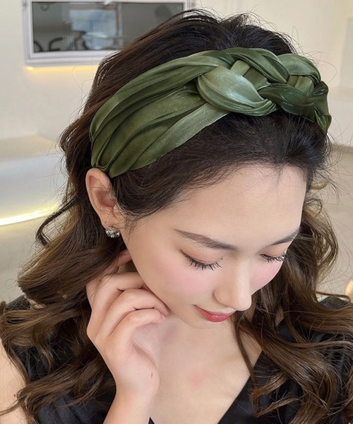 Miniministore（ミニミニストア）の「三つ編みカチューシャ 韓国風 ヘアバンド（カチューシャ・レディース・パープル/カーキ/グレー/ブルー/ブラウン・FREE）」の8枚目の写真