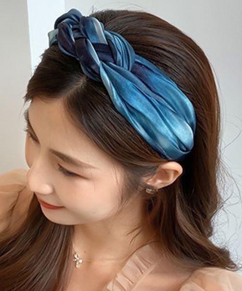 Miniministore（ミニミニストア）の「三つ編みカチューシャ 韓国風 ヘアバンド（カチューシャ・レディース・パープル/カーキ/グレー/ブルー/ブラウン・FREE）」の13枚目の写真