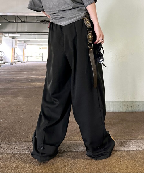 sedacle（セダクル）の「裾タブ2wayスラックス（スラックス・メンズ・ブラック/グレー・LARGE/MEDIUM/SMALL）」の4枚目の写真