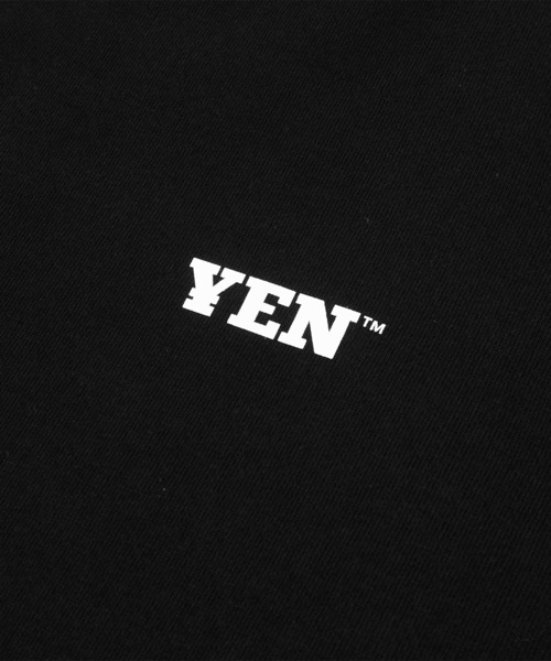 YEN TOWN MARKET(イェンタウンマーケット)の「YEN スモール ロゴ Tシャツ(Tシャツ/カットソー・メンズ・ライトブルー/ブラック/ホワイト・L/M/XL)」の8枚目の写真