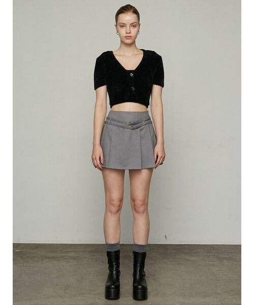 EMODA（エモダ）の「ダブルベルトプリーツスカート（スカート・レディース・グレー/ベージュ/ブラック・SMALL/MEDIUM）」の14枚目の写真