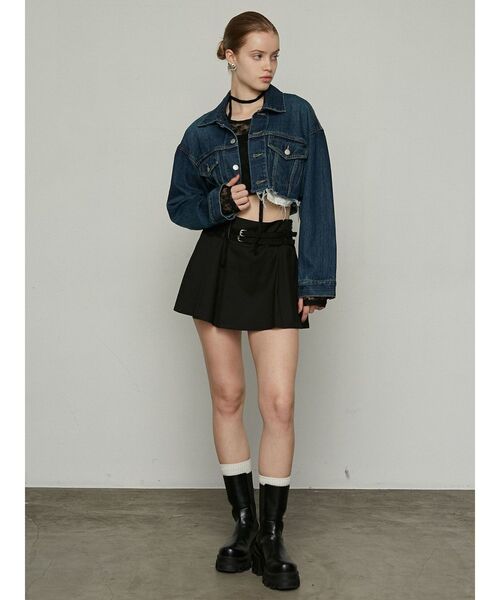 EMODA（エモダ）の「ダブルベルトプリーツスカート（スカート・レディース・グレー/ベージュ/ブラック・SMALL/MEDIUM）」の20枚目の写真