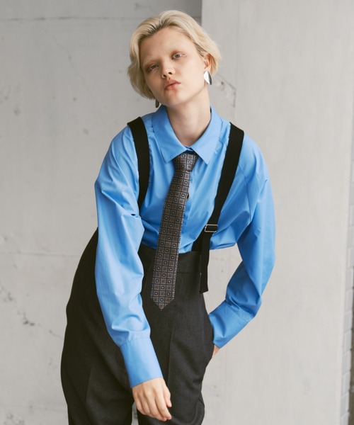 Happy John(ハッピージョン)の「basic core shirt/ベーシックコアシャツ(シャツ/ブラウス・レディース・ブルー/ブラック/ホワイト・FREE)」の3枚目の写真