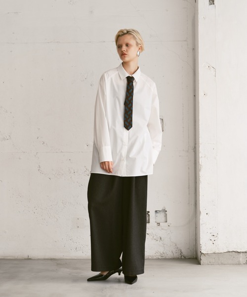 Happy John(ハッピージョン)の「basic core shirt/ベーシックコアシャツ(シャツ/ブラウス・レディース・ブルー/ブラック/ホワイト・FREE)」の10枚目の写真