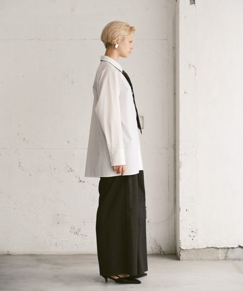 Happy John(ハッピージョン)の「basic core shirt/ベーシックコアシャツ(シャツ/ブラウス・レディース・ブルー/ブラック/ホワイト・FREE)」の11枚目の写真