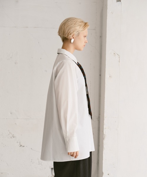 Happy John(ハッピージョン)の「basic core shirt/ベーシックコアシャツ(シャツ/ブラウス・レディース・ブルー/ブラック/ホワイト・FREE)」の5枚目の写真