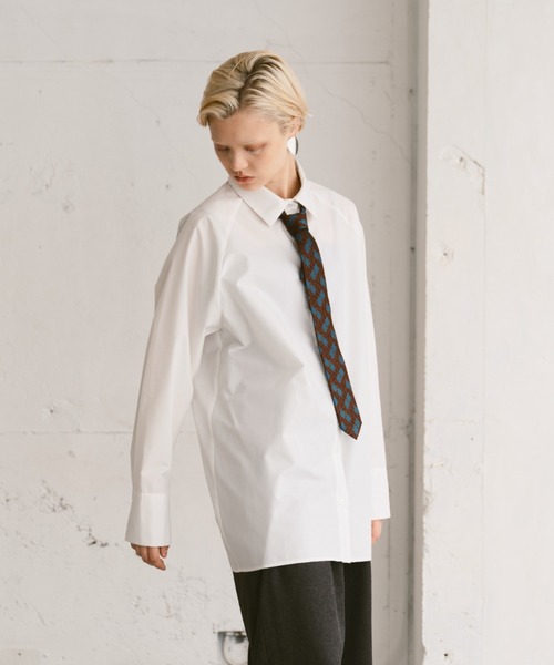 Happy John(ハッピージョン)の「basic core shirt/ベーシックコアシャツ(シャツ/ブラウス・レディース・ブルー/ブラック/ホワイト・FREE)」の6枚目の写真