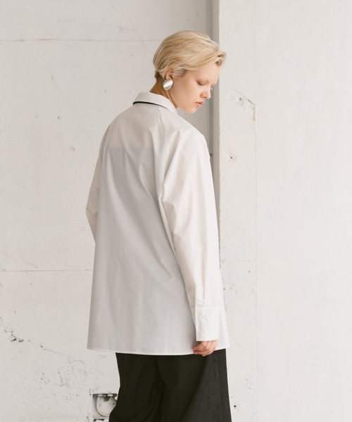 Happy John(ハッピージョン)の「basic core shirt/ベーシックコアシャツ(シャツ/ブラウス・レディース・ブルー/ブラック/ホワイト・FREE)」の7枚目の写真