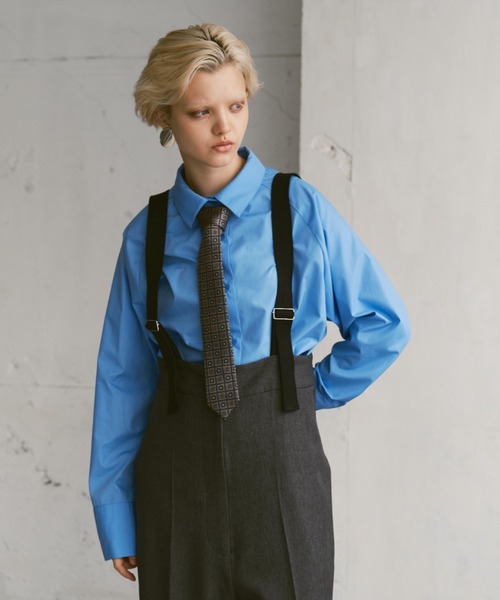 Happy John(ハッピージョン)の「basic core shirt/ベーシックコアシャツ(シャツ/ブラウス・レディース・ブルー/ブラック/ホワイト・FREE)」の12枚目の写真