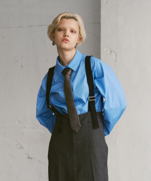 Happy John(ハッピージョン)の「basic core shirt/ベーシックコアシャツ(シャツ/ブラウス・レディース・ブルー/ブラック/ホワイト・FREE)」の14枚目の写真