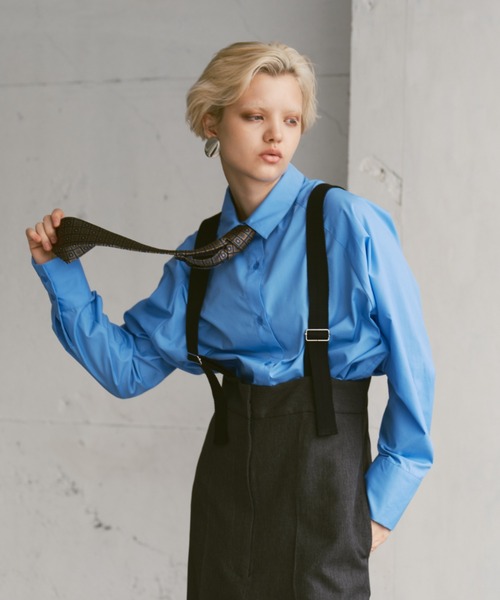 Happy John(ハッピージョン)の「basic core shirt/ベーシックコアシャツ(シャツ/ブラウス・レディース・ブルー/ブラック/ホワイト・FREE)」の15枚目の写真