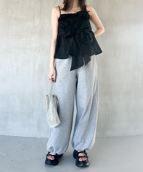 Heather(ヘザー)の「ジャガードリボンデザインキャミ 127431(キャミソール・レディース・ホワイト/ブラック/ブルー・FREE)」の18枚目の写真