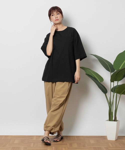 Healthknit(ヘルスニット)の「Healthknit(ヘルスニット)フットボールTシャツ(Tシャツ/カットソー・レディース・ホワイト/ブラック/キナリ・L/M)」の18枚目の写真