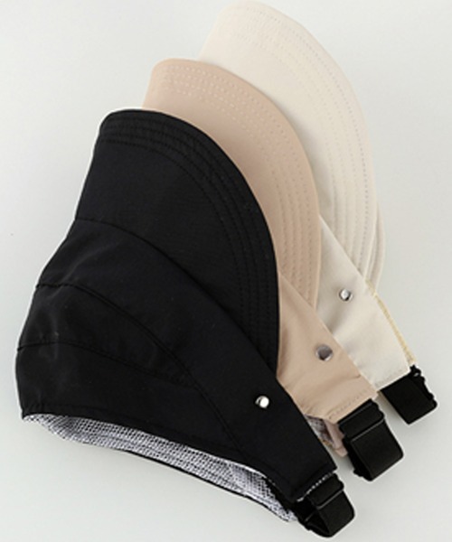 DAY CLOSET（デイ クローゼット）の「折りたためるキャップ風ナチュラルメッシュサンバイザー（サンバイザー・レディース・ナチュラル/ブラック/オフホワイト・ONE SIZE）」の4枚目の写真