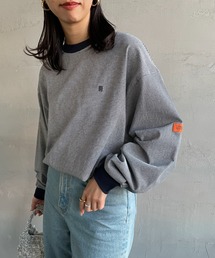 [UNIVERSAL OVERALL/ユニバーサルオーバーオール] 別注 ワンポイントロゴ刺繍 ロングスリーブTシャツ