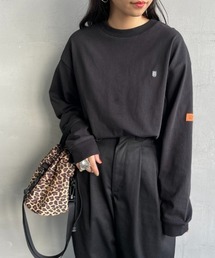 [UNIVERSAL OVERALL/ユニバーサルオーバーオール] 別注 ワンポイントロゴ刺繍 ロングスリーブTシャツ