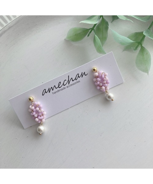 tone（トーン）の「【amechan】カラフル（ピアス）(MA)（ピアス（両耳用）・レディース・パープル/クリア/グリーン/ブルー/ピンク・FREE）」の4枚目の写真