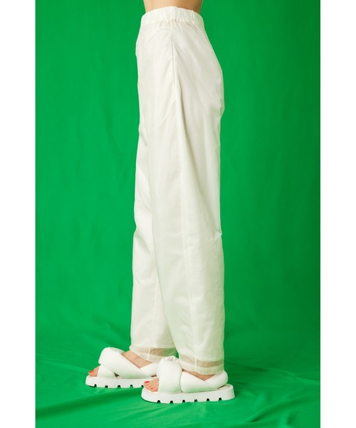 ENFOLD（エンフォルド）の「シースルータフタ Sheered TR（その他パンツ・レディース・ホワイト/ライトパープル・38/36）」の6枚目の写真