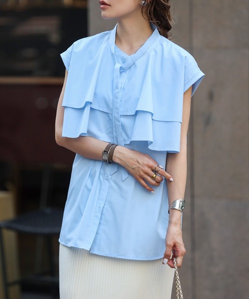 ボウタイノースリティアードブラウス（シャツ/ブラウス）｜Bonjour Sagan（ボンジュールサガン）