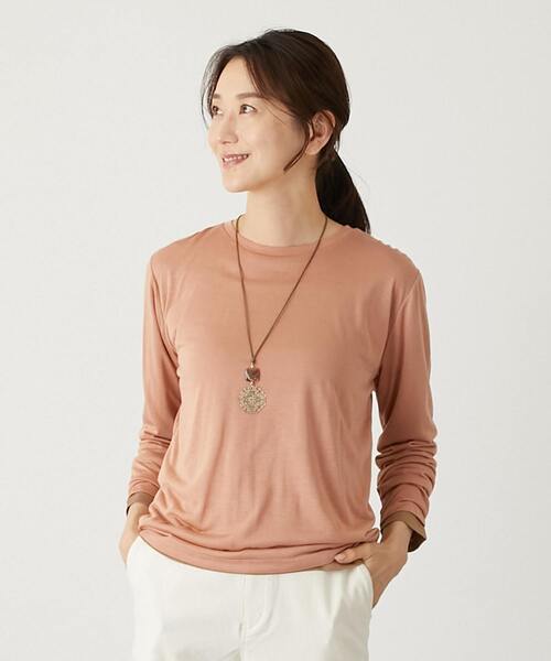 【セール】【透け過ぎないシアー天竺レイヤードロンT2枚セット】（Tシャツ/カットソー）｜MELROSE claire（メルローズ クレール） 5,619円