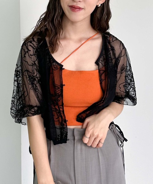 archives（アルシーヴ）の「刺繍チュールバルーンブラウス（シャツ/ブラウス・レディース・ブラック/ブラウン/アイボリー・MEDIUM）」の3枚目の写真