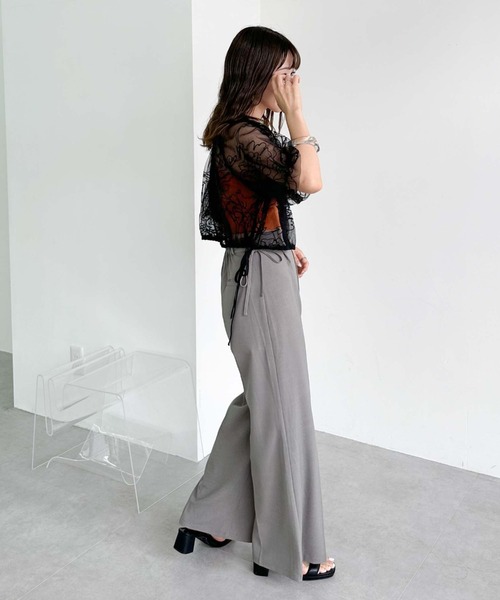 archives（アルシーヴ）の「刺繍チュールバルーンブラウス（シャツ/ブラウス・レディース・ブラック/ブラウン/アイボリー・MEDIUM）」の7枚目の写真