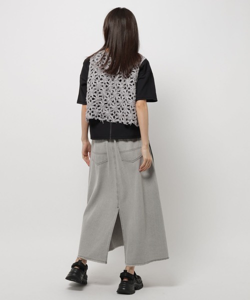 niko and...（ニコアンド）の「フラワーシフォンプルオーバー（その他トップス・レディース・アイボリー/ブラック/グレー・FREE）」の5枚目の写真