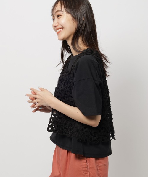 niko and...（ニコアンド）の「フラワーシフォンプルオーバー（その他トップス・レディース・アイボリー/ブラック/グレー・FREE）」の10枚目の写真