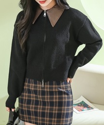 フロントジップ」に該当するカーディガン/ボレロファッション