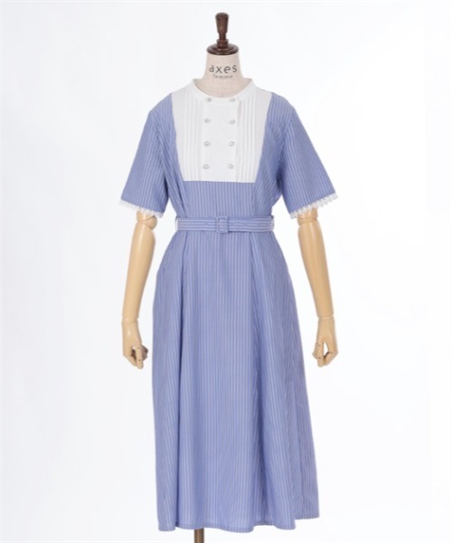 axes femme（アクシーズファム）の「フレンチマリンストライプワンピース（ワンピース・レディース・ホワイト/ブルー/グレー・FREE）」の12枚目の写真