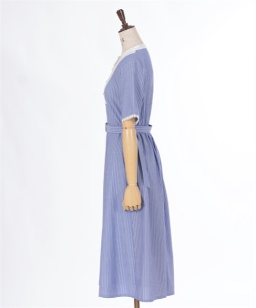 axes femme（アクシーズファム）の「フレンチマリンストライプワンピース（ワンピース・レディース・ホワイト/ブルー/グレー・FREE）」の11枚目の写真