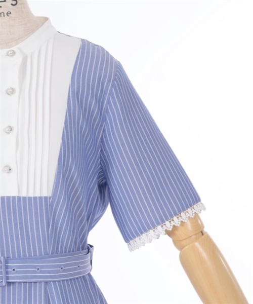 axes femme（アクシーズファム）の「フレンチマリンストライプワンピース（ワンピース・レディース・ホワイト/ブルー/グレー・FREE）」の6枚目の写真