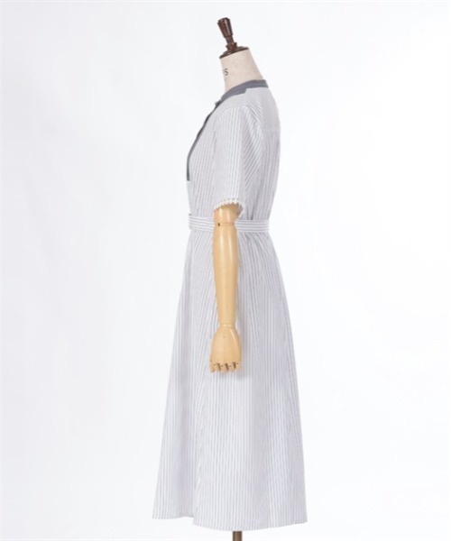 axes femme（アクシーズファム）の「フレンチマリンストライプワンピース（ワンピース・レディース・ホワイト/ブルー/グレー・FREE）」の5枚目の写真