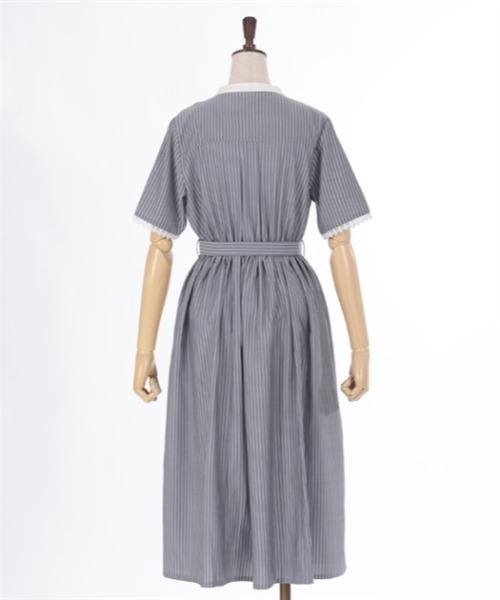 axes femme（アクシーズファム）の「フレンチマリンストライプワンピース（ワンピース・レディース・ホワイト/ブルー/グレー・FREE）」の22枚目の写真