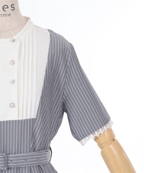 axes femme（アクシーズファム）の「フレンチマリンストライプワンピース（ワンピース・レディース・ホワイト/ブルー/グレー・FREE）」の18枚目の写真